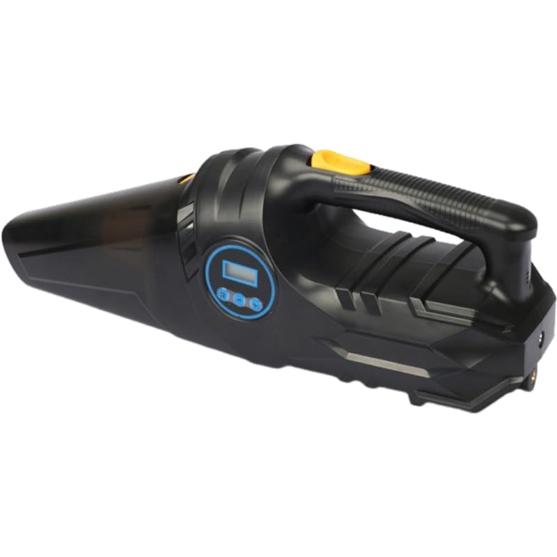 Image of Car Vacuum Cleaner - Portable, High-Power, Handheld Vacuum Cleaner, Tire Inflator Pump with 3 Attachments, 16.5-Foot Power Cord - 12V, Car Interior Cleaning and Inflator Accessory Kit - Black