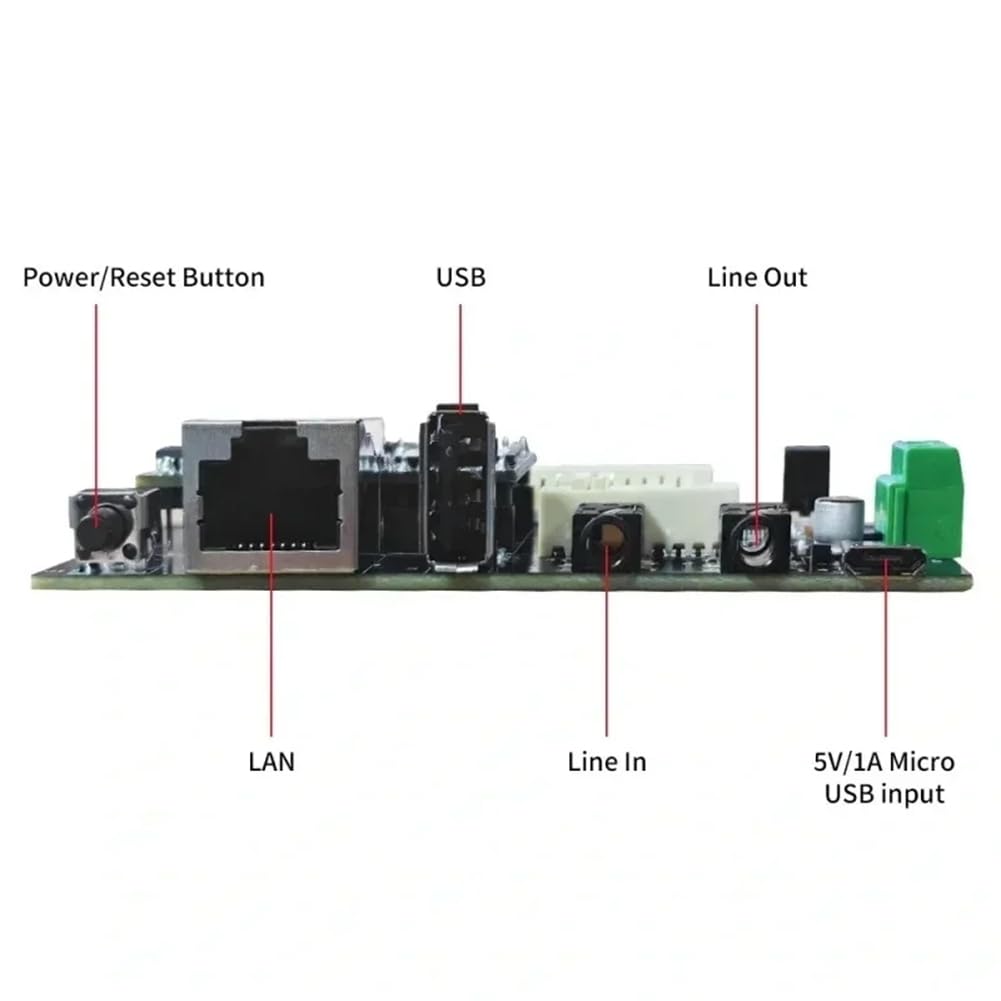 Placa de Receptor de Audio Inalámbrico D50, Módulo de Música Estéreo Bluetooth WiFi, Placa de Receptor Inalámbrico Multiroom.