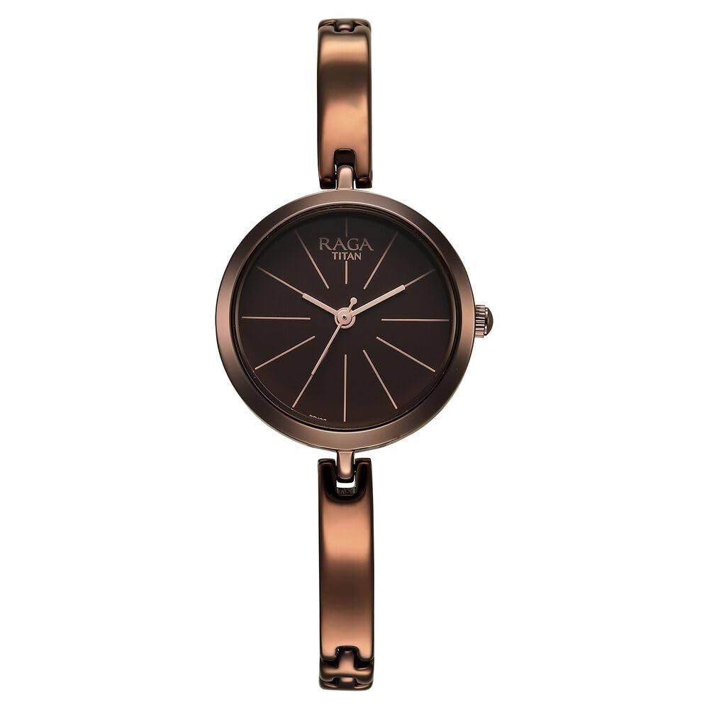 Titan Raga Viva Quartz Analog Brown Dial Brown Metal Strap Watch for Women-NS2606QM03 (B0CSZ4MTLF) Amazon Price History, Amazon Price Tracker