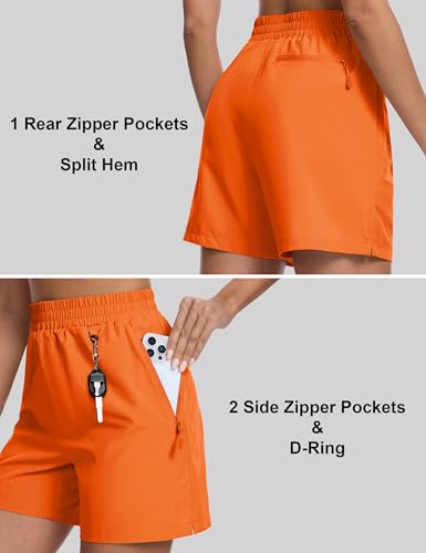 MAGCOMSEN Women's 5" Hiking Cargo Shorts UPF 50+ Quick Dry Lightweight Golf Athletic Casual Summer Shorts with Pockets4