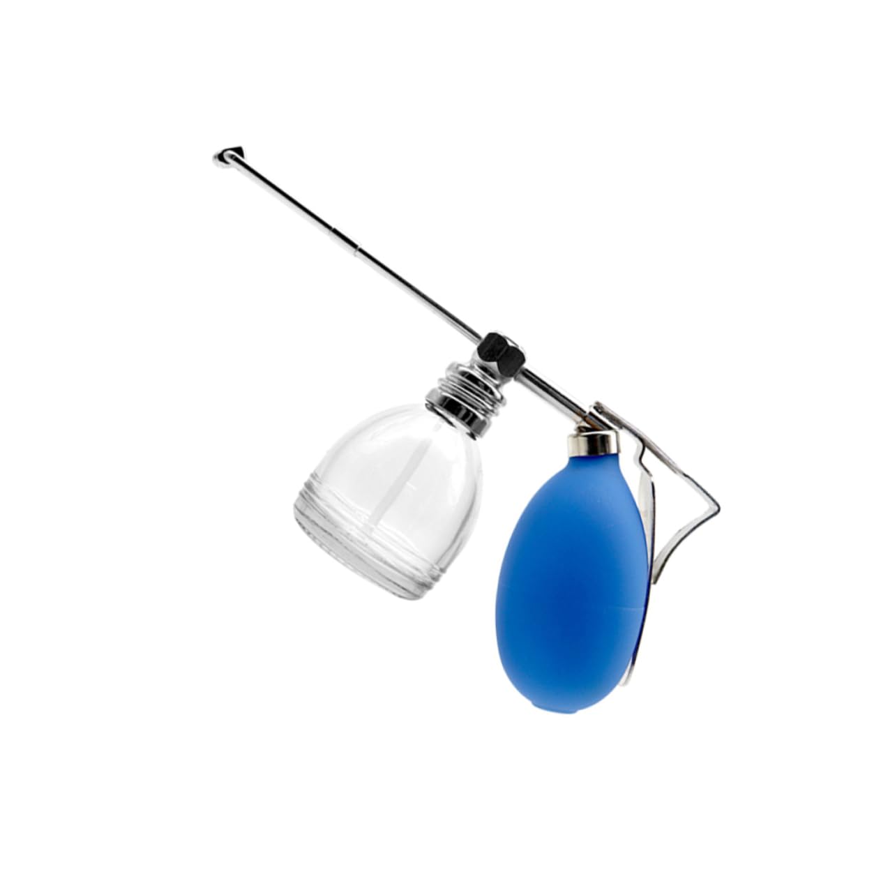 Botella Pulverizadora de Vidrio Azul para Cosméticos y Perfume en Polvo, Recargable, Fácil de Limpiar, para Hogar y Viaje
