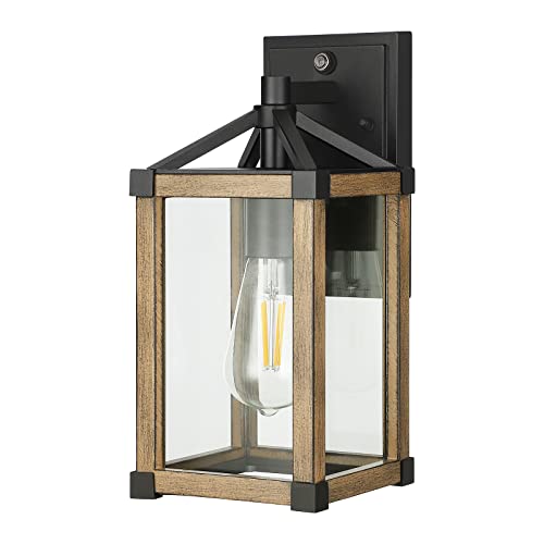 Dewenwils Dusk To Dawn Outdoor Wall Light Exterior Light Fixture Wall Mount, Rustic Brown Finish Outdoor Wall Lantern, Weatherproof Porch Light Wall Sconce Lamp For Garage Doorway Backyard Etl Listed #TOP25