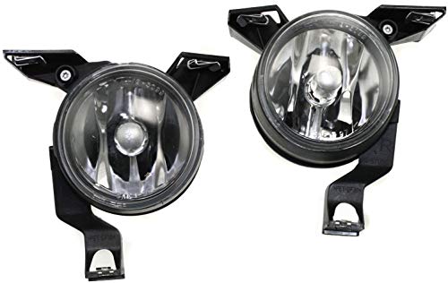 Evan-Fischer Front Fog Light Assembly Compatible with 2001-2005 Volkswagen Beetle Convertible/Hatchback Set of 2 Passenger and Driver Side