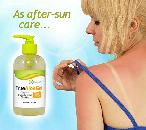Naturecity Double Strength Aloe Vera Topical Gel - Soothes And Hydrates Irritated Skin - 7.5 Oz. Bottle (Single Bottle) #TOP3