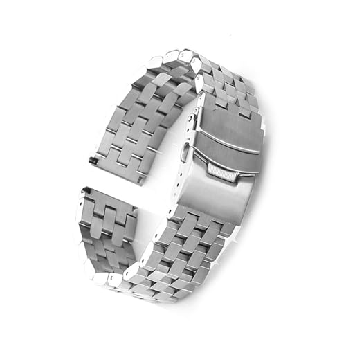 Correa de reloj de acero sólido HMFANG negro con interfaz plana universal 2