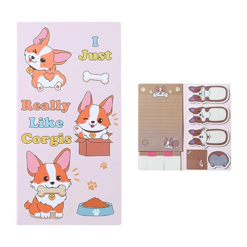 漫画アニマルスティッキーノートセット シンプルなメモパッド ラブリーインデックス タブ 実用的なメモ帳 学生用学用品 粘着付箋セット 漫画動物メモパッド 学校事務用品