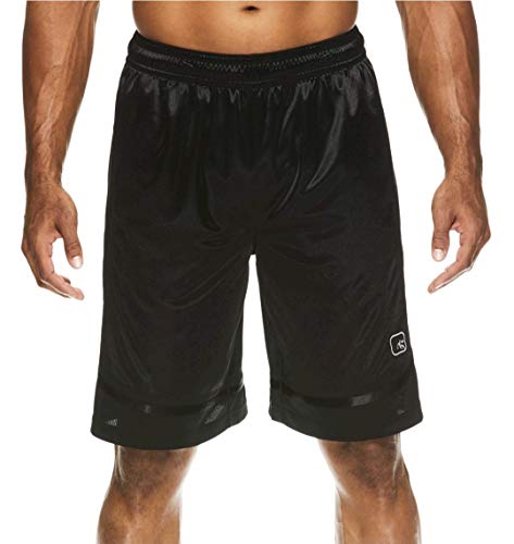 AND1 Men's All Courts Basketball Core Shorts (Medium 32/34, Black)