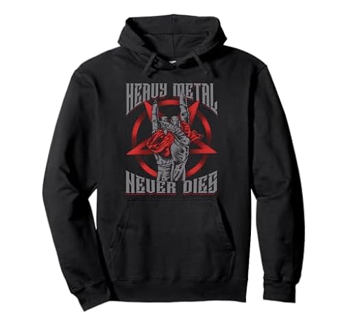 El Heavy Metal nunca muere - Rock Metalhead Sudadera con Capucha | Ya disponible en tu tienda friki favorita! En mundofriki.es!