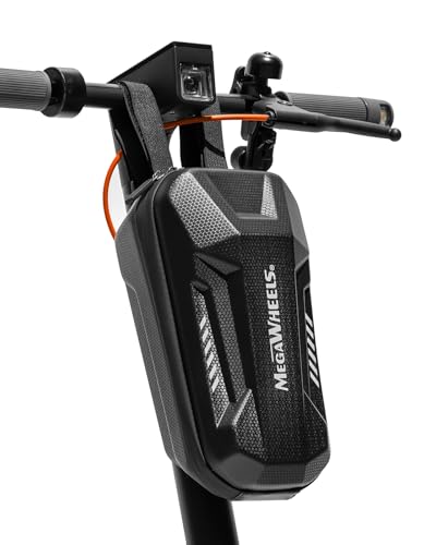 MEGAWHEELS Electric Scooter Bag,Universal Waterproof Escooter Handbar Hanging Bag Wtih 3 Independent Pockets for Carrying Chargers, Phone, Keys,Tools,3L,Tool-Free Installation