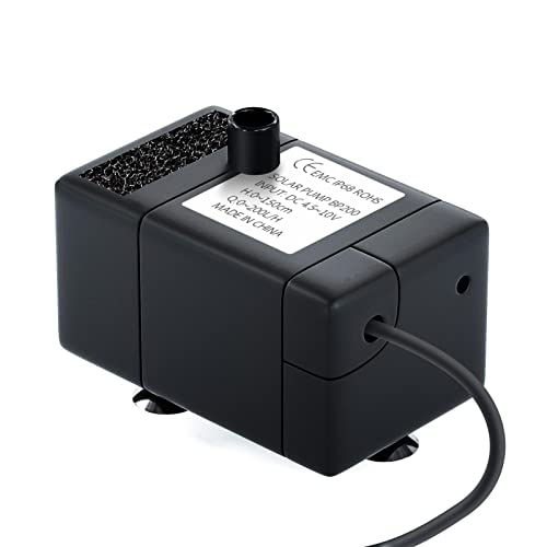 Fonte solar de 1,5 W com painel, bomba solar para lagoa com 6 bocais, bomba de água movida a energia