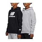 New Balance Boys Hoodie 2-Pack – Premium Comfy Cotton Blended Fleece Pullover Hoodies for Kids, Soft Boys Sweatshirts Grey Heather/Black