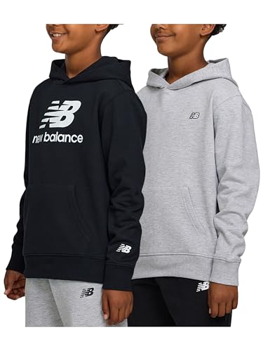 New Balance Boys Hoodie 2-Pack  Premium Comfy Cotton Blended Fleece Pullover Hoodies for Kids, Soft Boys Sweatshirts