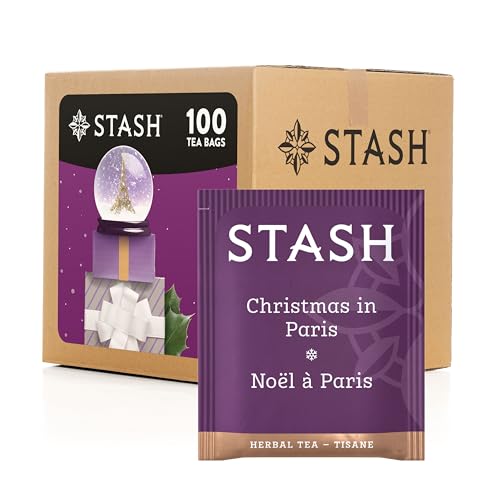STASH Christmas in Paris Herbal Tea, 100 Bags Bulk Pack, Caffeine Free