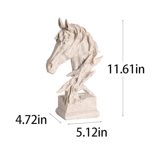 Estatua Texturizada Cabeza de Caballo de Resina 11.6 in miniatura 7