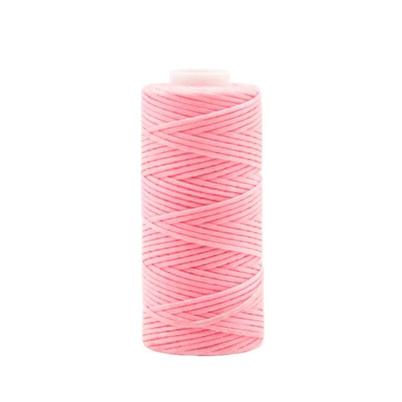 Nici do szycia，Nić poliestrowa Nici do szycia, nici do szycia ręcznego, nici woskowane, płaska woskowana linia do szycia, majsterkowanie(Roze)
