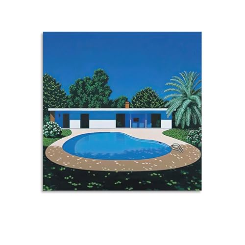 永井博アートイラストポスター (14) パネル キャンバスウォールアート現代 印刷 版画 壁の絵 部屋飾り12x12inch(30x30cm)