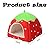 Guinea Pig House, 1 Pack (24 X 24cm) Small Animal Winter House Warm Nest, Non Slip Strawberry Hedgehog House With Removable Pad, Animals Warm Sleeping House (Red)