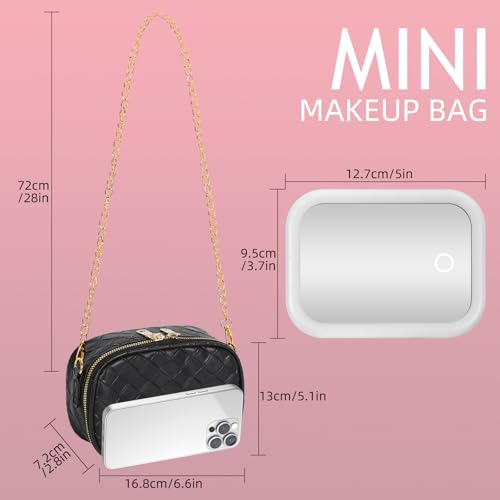 Small Crossbody Bags,Crossbody Bags with Removable Adjustable Brightness mirror,Lightweight Small Size Shoulder Purse with Strap for Travel,party,Concerts2