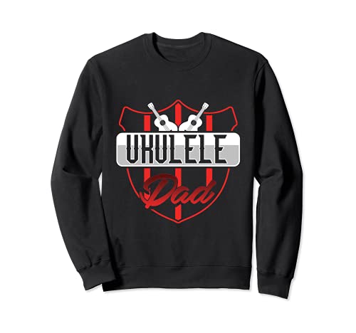 Ukulele Dad Uke Guitar Acoustic Hawaiian Musician Hawaii Sweatshirt, Black