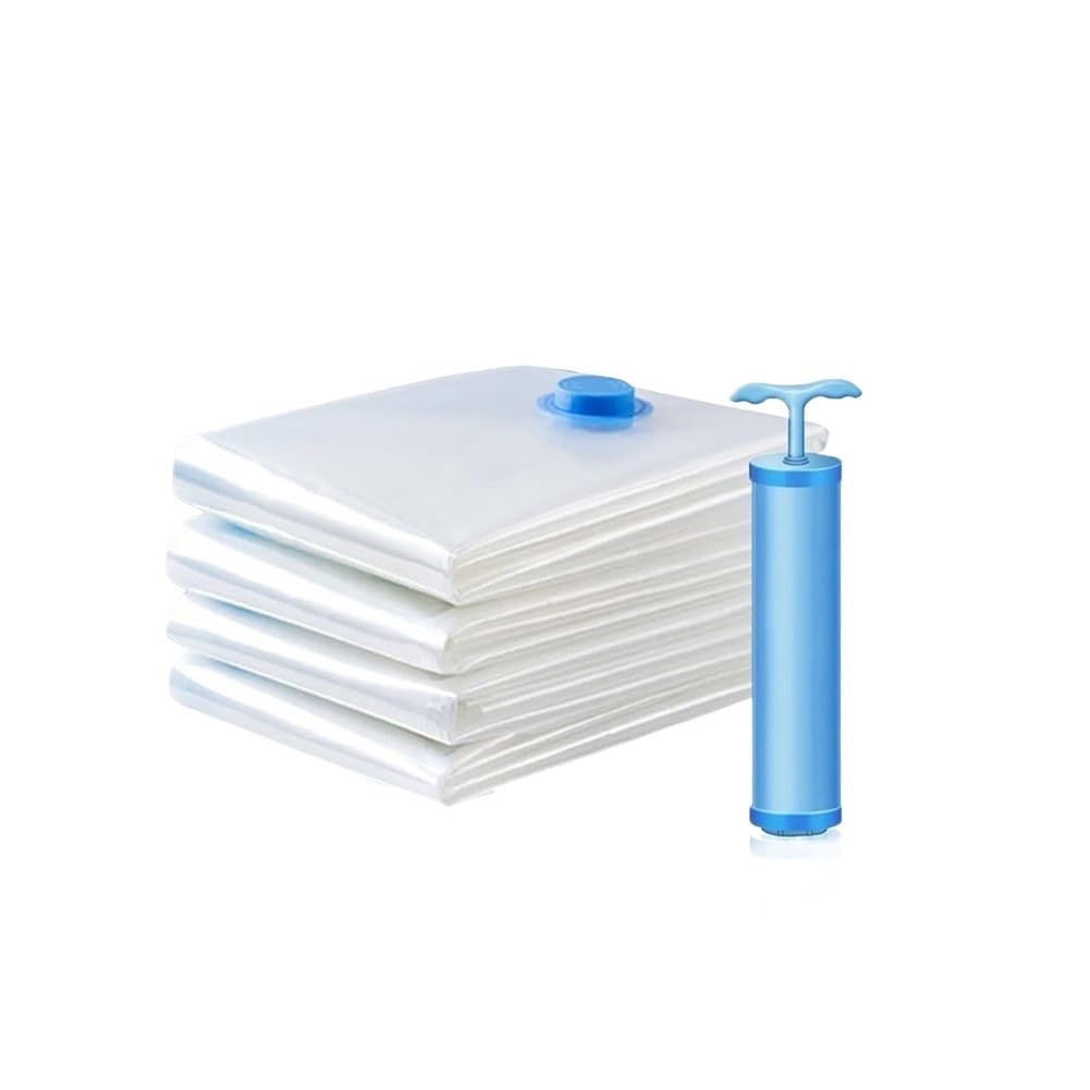 Vacuum Storage Bags, Space Saver Compression For Comforters And Blankets, Sealer Clothes Travel Packing Organizer(4pcs Bags-Set(A),80X100CM)