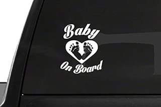 CustomDecal US Baby on Board (R12) Vinyl Decal Sticker Car/Truck Laptop/Netbook Window
