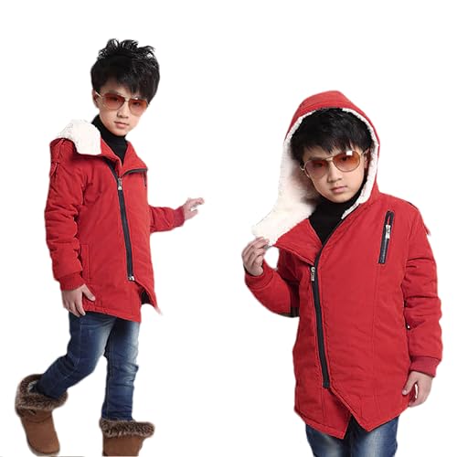 Boys' Hooded Fleece Jacket Zip up Soft Lined Warm Padded Sweatshirt Coat4
