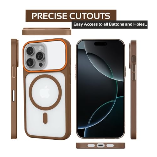 Image of AIBEX Protective Case for iPhone 12 / iPhone 12 Pro|Slim Protective Back Cover with Camera Lens Protection, Strong Magnetic Support & Anti-Slip Grip|Military Grade Drop Protection - Brown