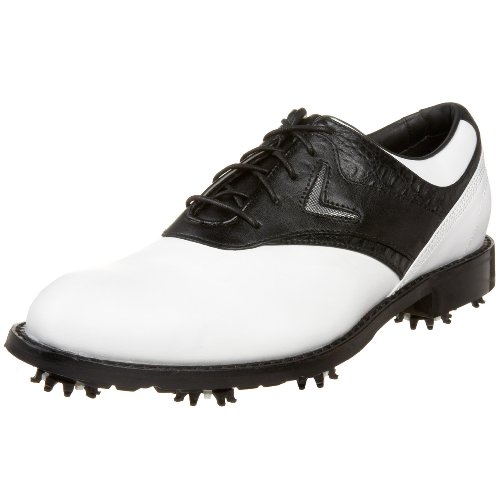 Zapatos de golf para hombre Callaway Ft Chev Saddle blanco/negro talla 8.5 W
