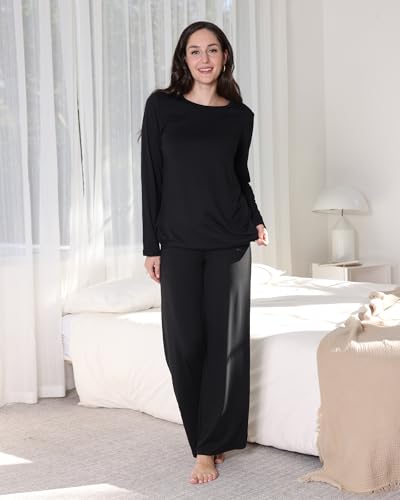 ZOOSIXX Womens Pajama Sets - Soft 2 Piece Lounge Sets for Women, Long Sleeve Sleepwear & Loungewear Pjs Set - Thumbnail 3