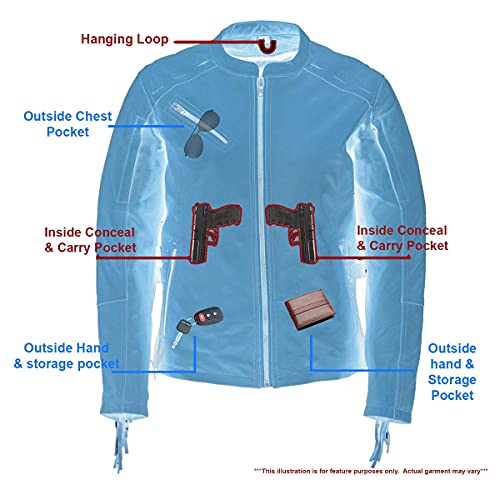 Image of Milwaukee Leather Women's 'Sporty and Elegant' Scooter Style Motorcycle Leather Rider Jacket