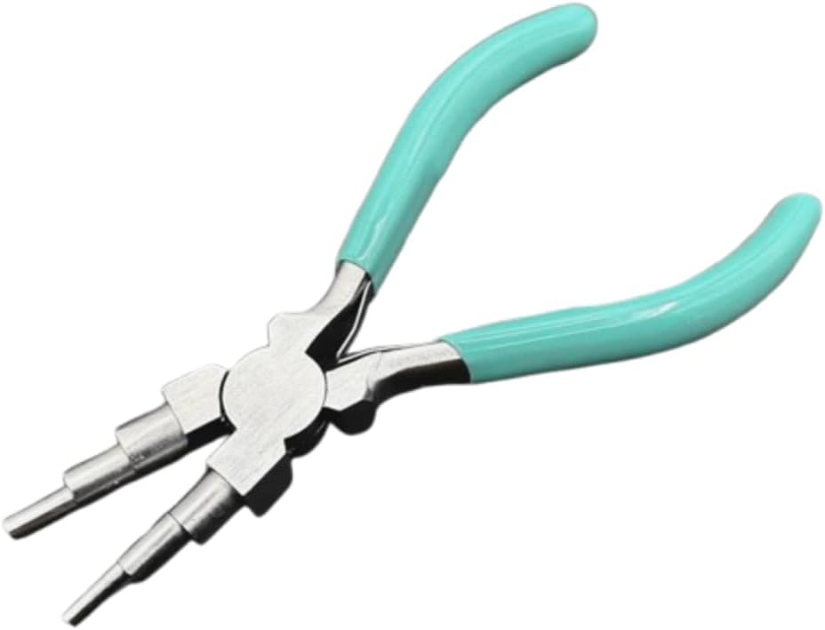 ジュエリー製作ツール、6イン1ジュエリープライヤー、ビーズループ成形ワイヤーDIYクラフト用ワイヤーループプライヤー、滑り止めハンド