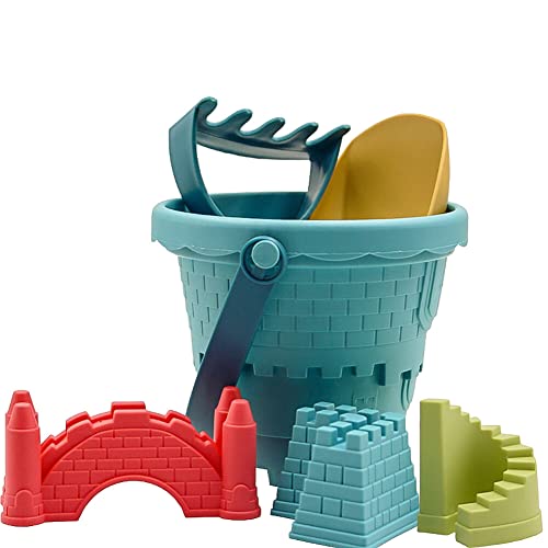 Uposao 6 Pièces Jouet De Plage Enfant, Jouets De Plage en Forme De Château De Sable avec Seau Plage Pelle Jeux De Plage pour Enfants pour Garçons Et Filles