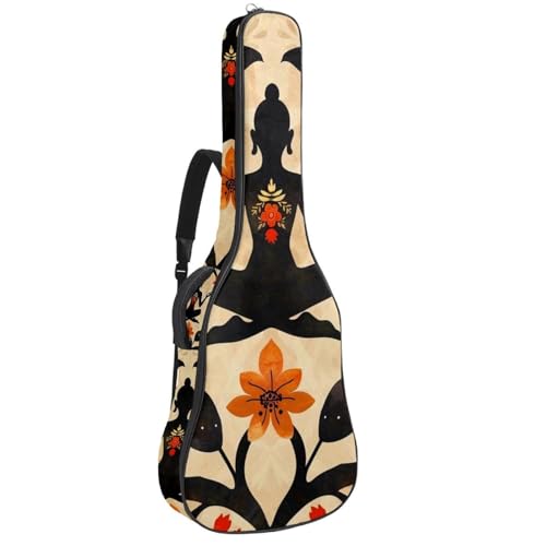 Housse de guitare acoustique 109 cm imperméable à motif yoga