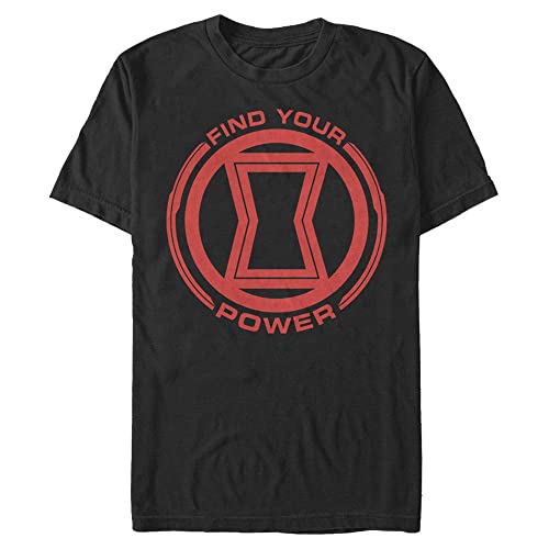 T-shirt Black Widow manches courtes imprimé Marvel coupe classique coton doux