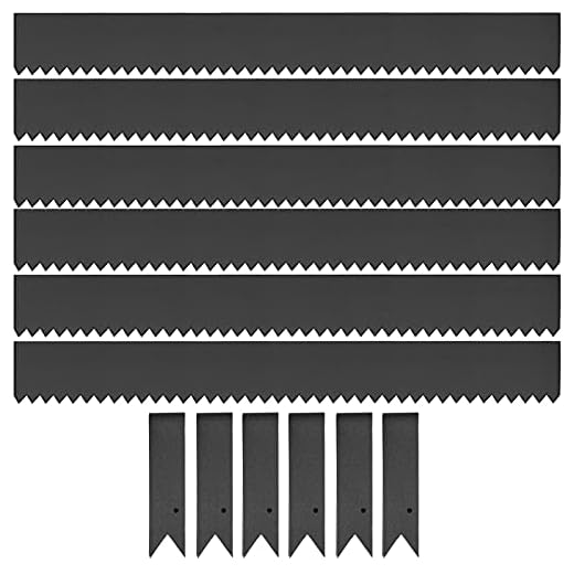 VEVOR Steel Landscape Edging 40 x 8 Inch，Steel Edging 6pcs，Steel Garden Edging Border，Landscape Edging，Steel Lawn Edging，Garden Edging，Garden Border Edging for Landscaping
