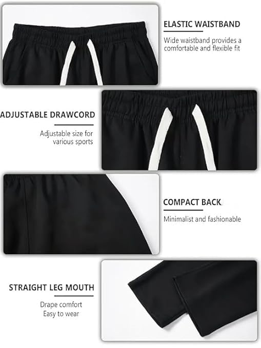 Image of Men's Baggy Track Pants | Oversized Cotton Joggers with Elastic Waistband, 2 Side Pockets & One Zipper Pocket | Relaxed Fit Streetwear, Gym & Casual Wear