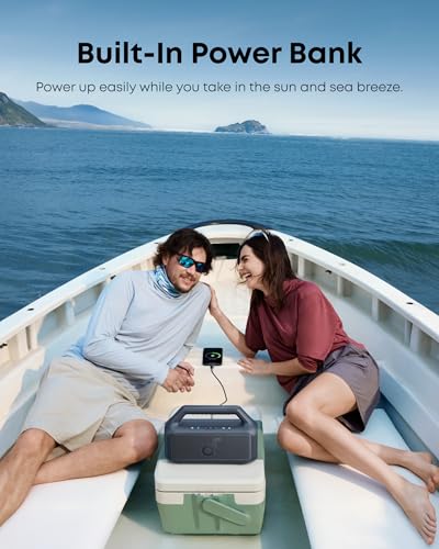 Image of soundcore Boom 2 Portable Bluetooth Speaker, 80 W, Booming Sound with Subwoofer and BassUp 2.0, 24 Hours, IPX7, LED Light, USB-C, Personalised EQ for Outdoor, Camping, Beach and Garden