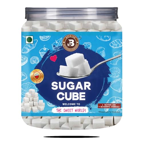 Image of Brew Lab Sulphur Less White Sugar Cube (250 g) | No Harmful Chemicals Perfect For Tea & Coffee | Sugar