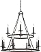 Quoizel VYR5008BN Voyager Metal Scrollwork Chandelier, 8-Light, 480 Watts, Brushed Nickel (27"H x 36"W)