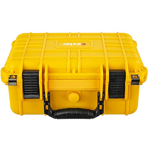 Eylar Protective Hard Case Water & Shock Proof W/Foam Tsa Approved 13.37 Inch 11.62 Inch 6 Inch Yellow #TOP3