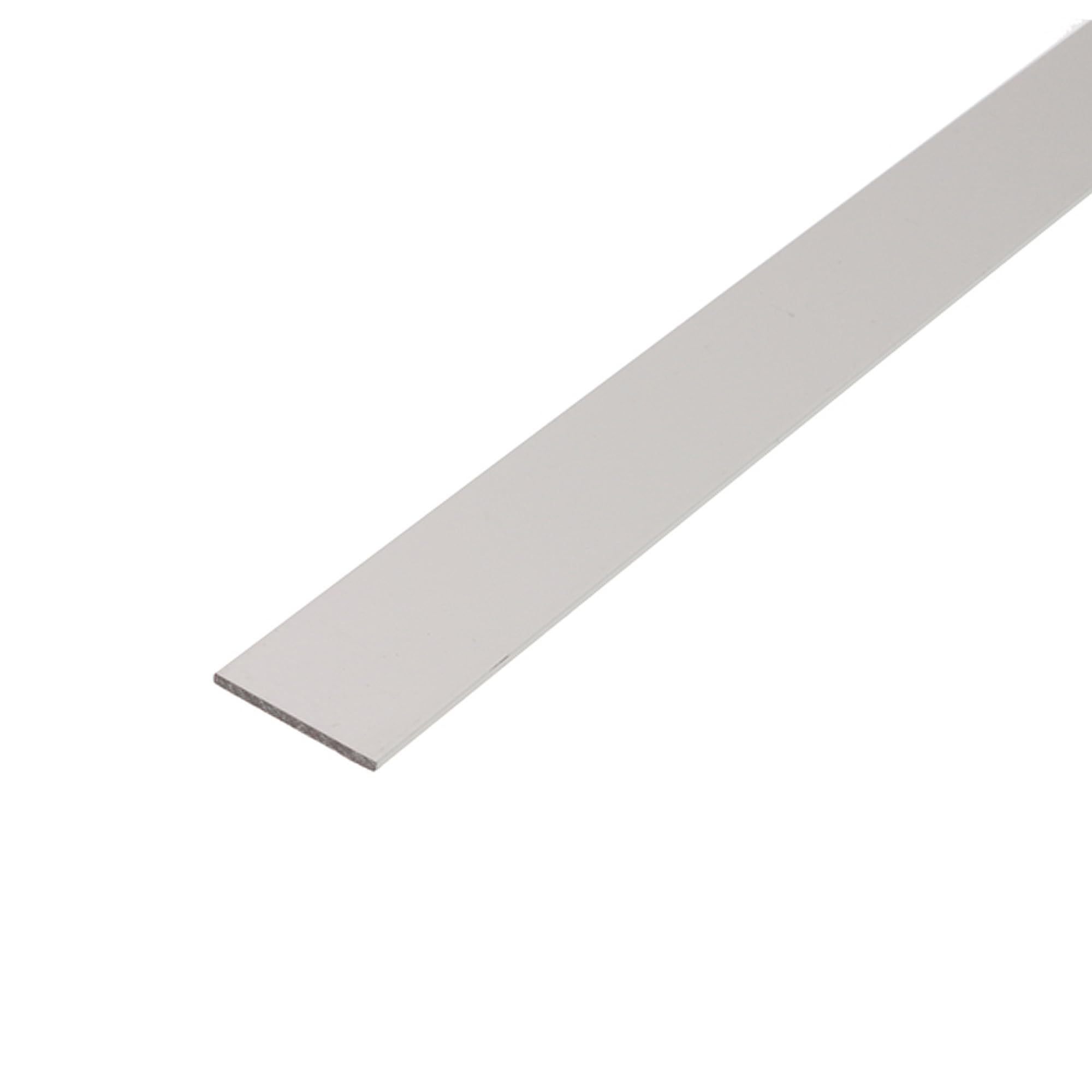10 x siwitec Flachprofil Aluminium 2 m, silberfarbig eloxiert, 15 x 2 mm, Aluleisten flach, Flachstange
