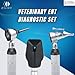 Zniry Veterinary LED ENT Otoscope Diagnostic Set, with 12 Various Diagnostic Instruments
