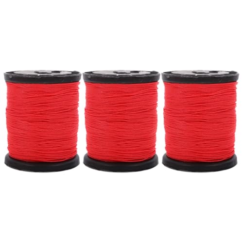 VALICLUD 3 Rolls Masonry Nylon String Line for Construction Tough Flexible Twisted Nylon Cord for Bricklaying, Building Sites and Outdoor Masonry Jobs