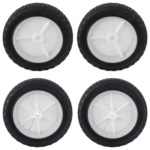 CheeMuii 4 Pcs 7 Inch Lawn Mower Wheels 7 General Wheels Replace for Oregon 72-107 Compatible with Craftsman/AYP/MTD Push Lawnmower Hand Truck BBQ Grill Wheel 9611 etc