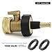 PLG Solid Brass Garden Hose Shut Off Valve Heavy Duty Garden Hose Connector