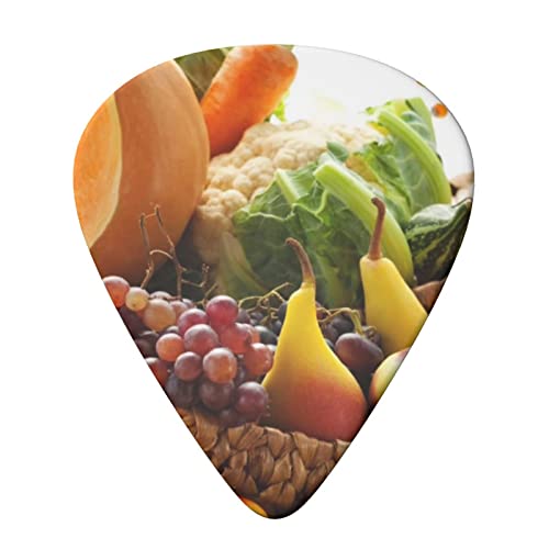 Lot de 6 médiators imprimés légumes et fruits pour guitare acoustique et électrique - Les Beatles, Paul McCartney, John Lennon, RIngo Starr, George Harrison Lot de 6 médiators imprimés légumes et fruits pour guitare acoustique et électrique – Image 4