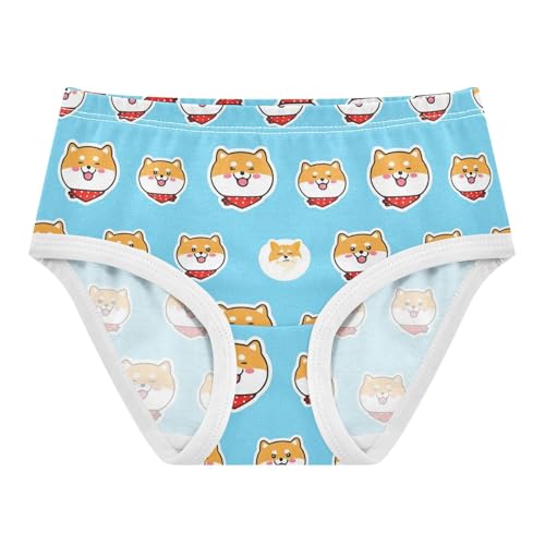Joisal Cute Dog Faces Blue Girls Underwear Toddler 2t Cotton Panties for Girl Durable Kids Briefs Undies