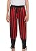 Medieval Ankle Banded Pirate Pants for Boys, Kids Renaissance Viking Pirate Costume, Halloween Cosplay Gothic Striped Pants Trousers (6-8 Years, Black-Red)