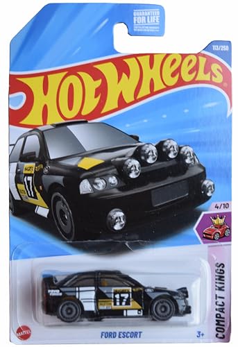 Hot Wheels Ford Escort Compact Kings 4/10 Black miniatura 1