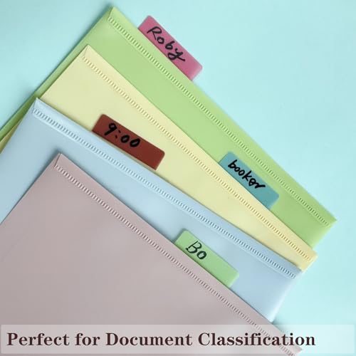 Image of ELII 500 PCS Sticky Tabs 2 Inch Index Tabs, Colored Page Markers | Repositionable Tags,Reading Tabs,Self Adhesive,Tape Flags for Books, Binders, Notebook and File Folders,Smooth Writing